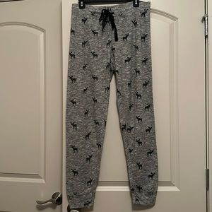 PJ Salvage Knit Moose Print Pajama Pants. Sz L